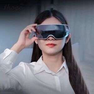 Futuristic Silver Eye Massager